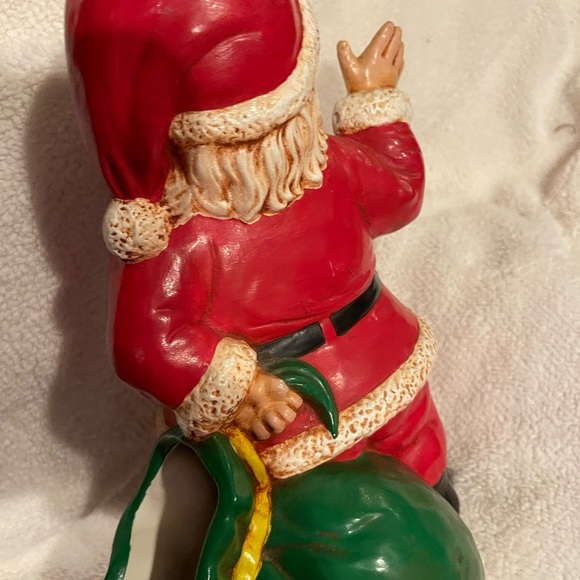 Festive Santa Claus Figurine - Red and Green - Picture 6 of 8